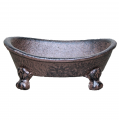 G079- CAST IRON BROWN BATH TUB